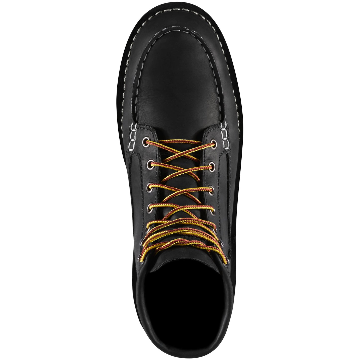 Danner Men's Bull Run Moc Toe Work Boots – 6" Black | USA-Made Oil-Resistant Full-Grain Leather Moc Toe Boots with Wedge Outsole