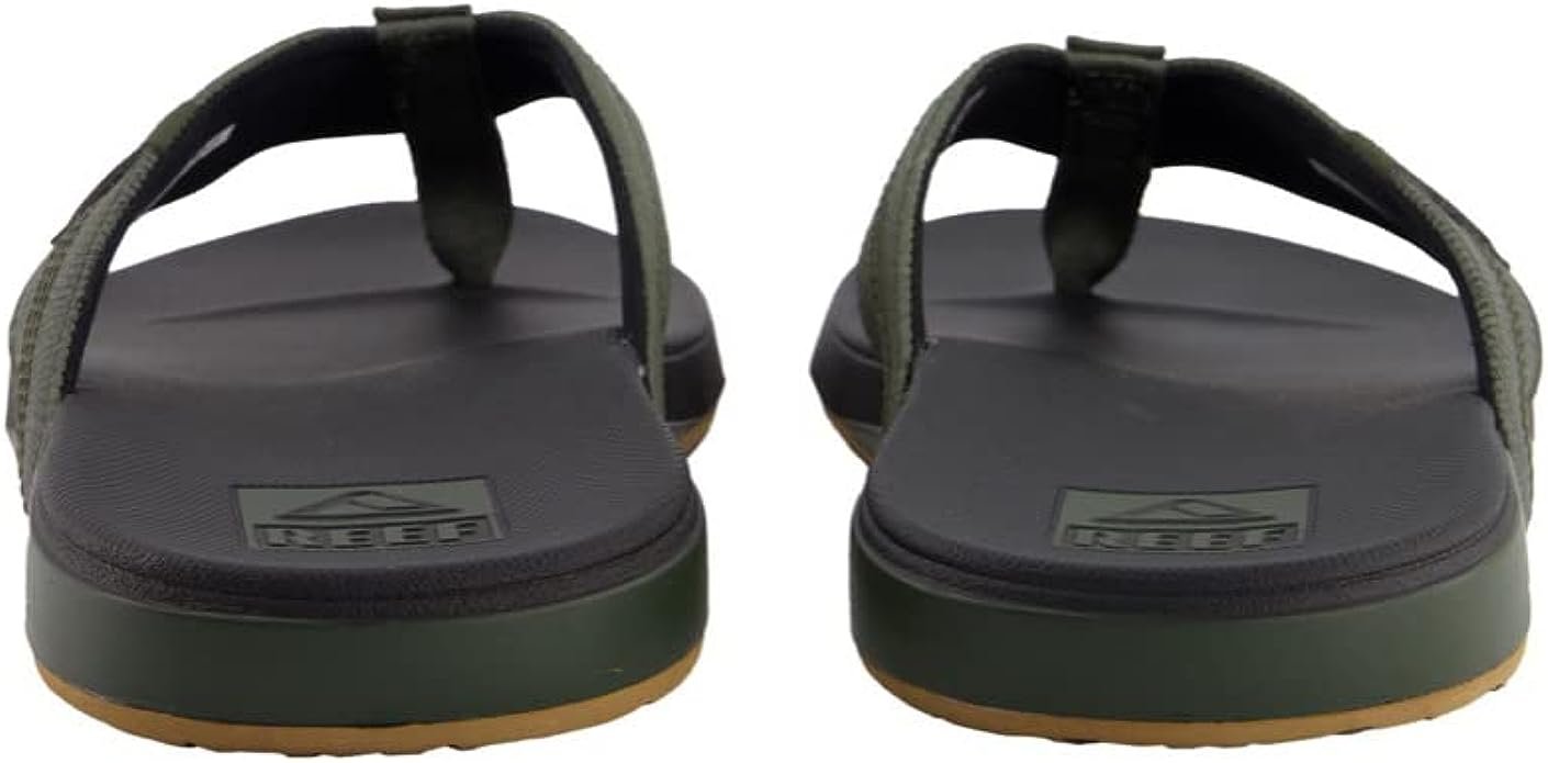 Reef Men’s Cushion Phantom Flip-Flop – Geo Olive, Comfortable, Waterproof & Non-Slip Beach Sandals