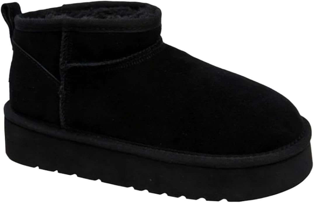 Lamo Ellie Platform Women's Boots I Neverwet Water and Stain Resistant Boot ,High-Quality Suede, Black