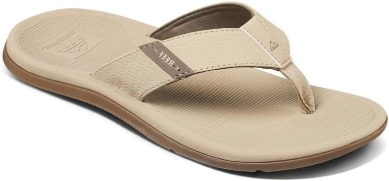 REEF Santa Ana Men's Flip Flop Sand - Water-Friendly, Arch Support, Cushioned Comfort, Non-Marking Outsole, Beach and Everyday Wear