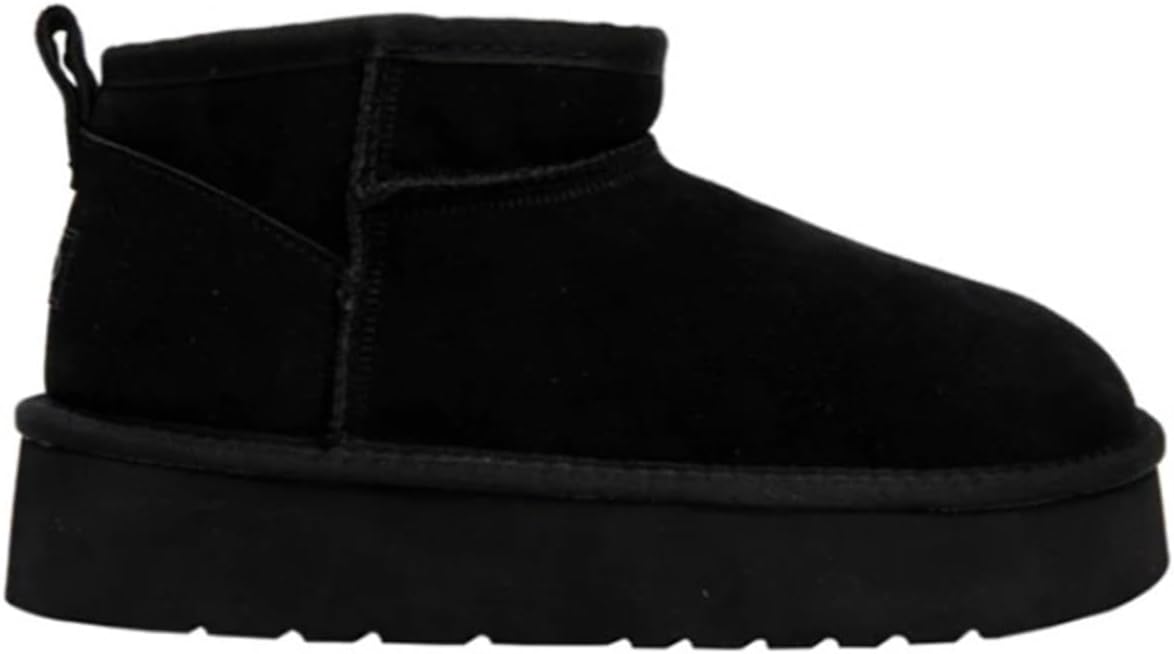 Lamo Ellie Platform Women's Boots I Neverwet Water and Stain Resistant Boot ,High-Quality Suede, Black