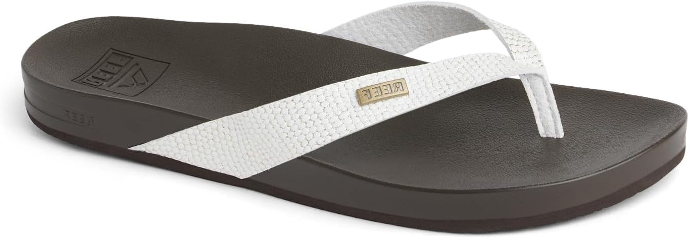 REEF Cushion Court Women's Flip Flop Brown Sassy - Molded Cushion Footbed, Arch Support, Water-Friendly Comfort Sandals