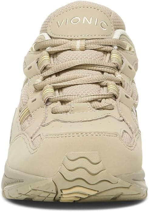 Vionic Women's Walker Classic Shoes – Taupe, Orthotic Arch Support, Comfortable Walking Sneakers