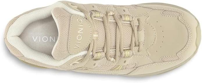 Vionic Women's Walker Classic Shoes – Taupe, Orthotic Arch Support, Comfortable Walking Sneakers