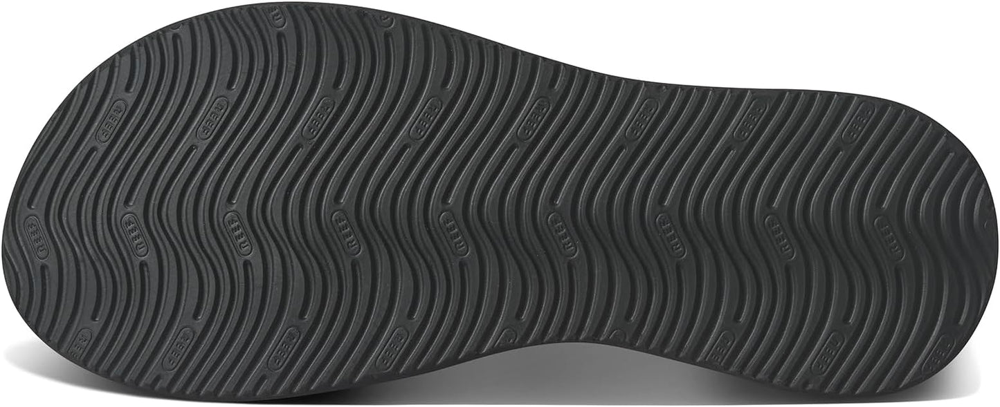REEF Cushion Phantom 2.0 Men's Flip Flop Black - Ultra Soft Cushion Footbed, Water-Friendly Comfort Sandals with Arch Support