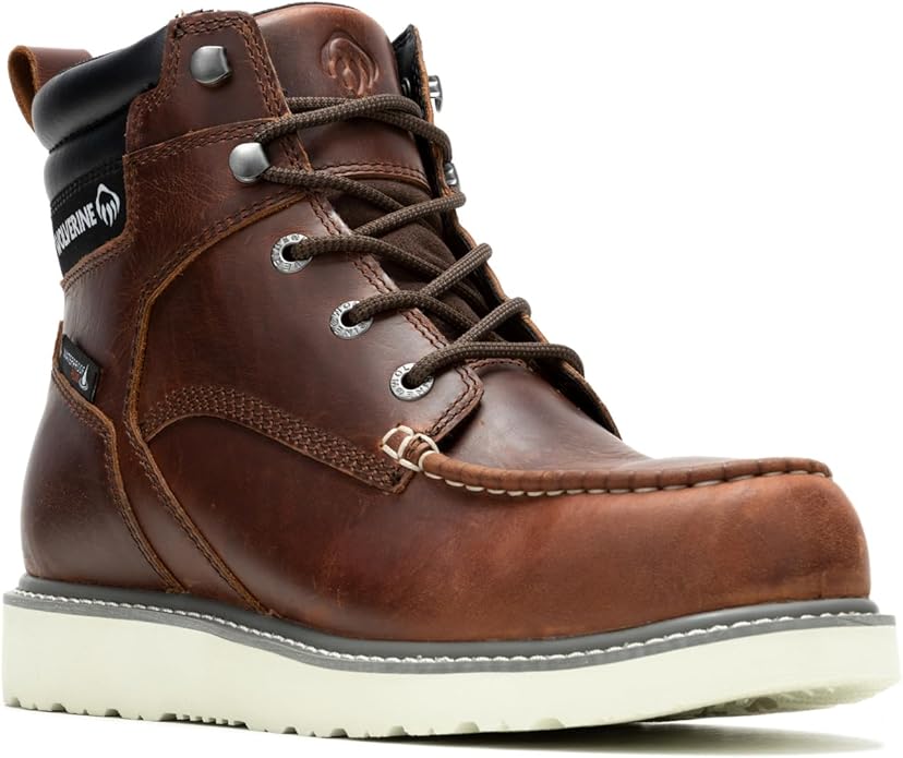 Wolverine Men's Trade Wedge Waterproof Steel Toe 6" Construction Boot – Rust W240006