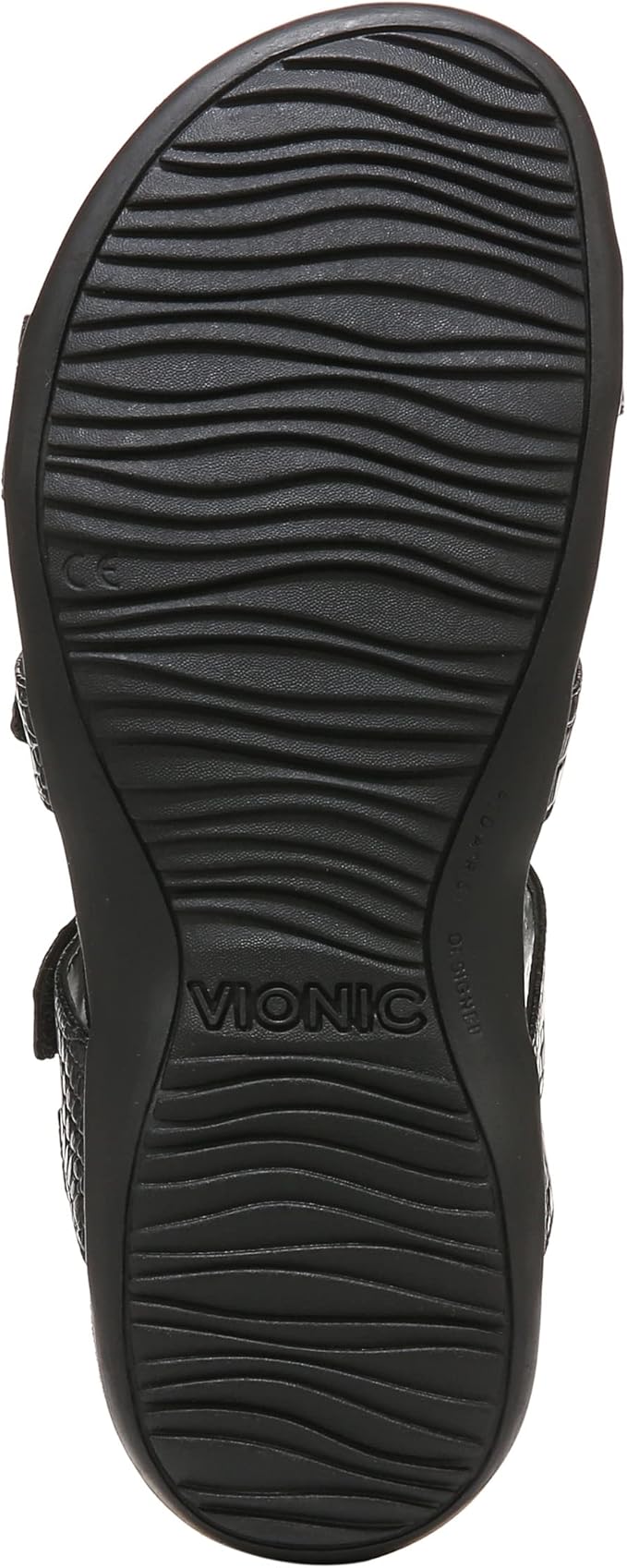 Vionic Amber Women's Orthotic Sandal – Black, Adjustable Straps, Arch Support, Comfort Fit