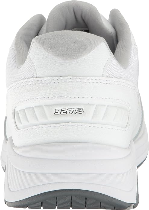 New Balance Men's 928v3 Walking Shoe White Leather Sneaker MW928WT3