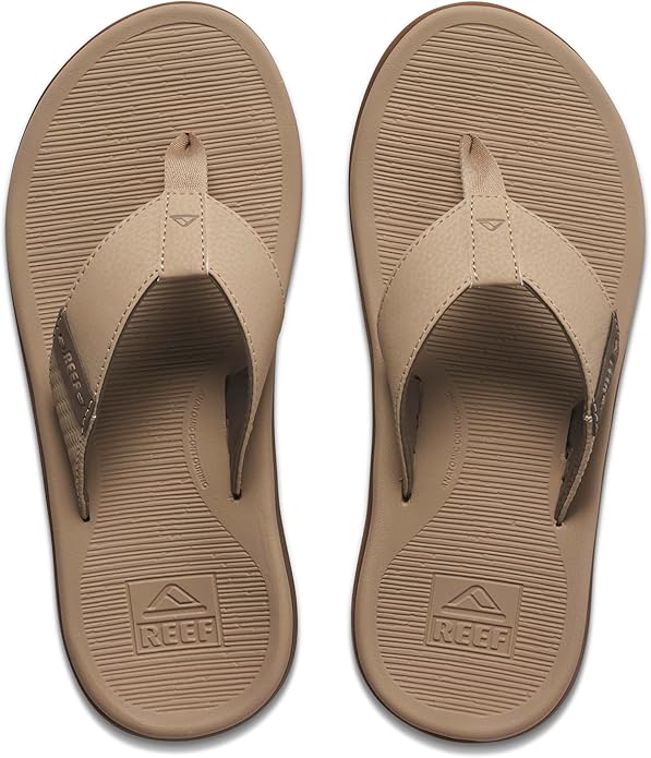 REEF Santa Ana Men's Flip Flop Sand - Water-Friendly, Arch Support, Cushioned Comfort, Non-Marking Outsole, Beach and Everyday Wear