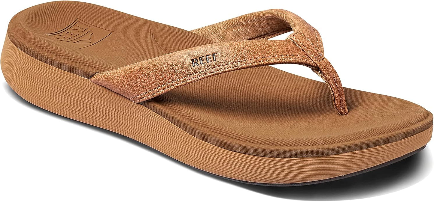 REEF Cushion Cloud Women's Flip Flop – Super Soft Molded Footbed, Arch Support, Lightweight Comfort, Natural