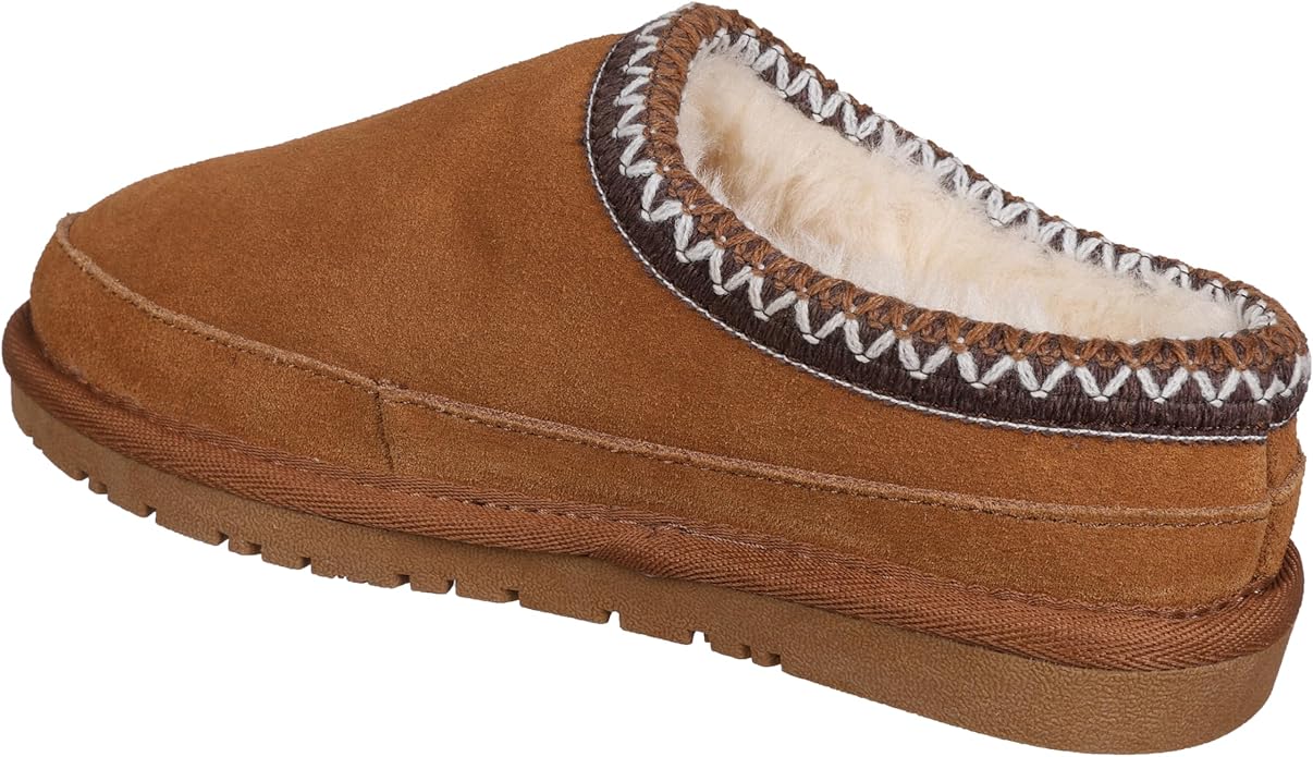 Lamo Kids Jules Youth Clog Slippers | Cozy Fleece Slip-On Indoor Outdoor Shoes