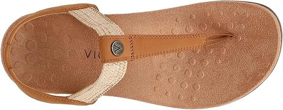 Vionic Women's Brea Heeled Sandal – Camel Nubuck Leather, Orthotic Support & Stylish Comfort