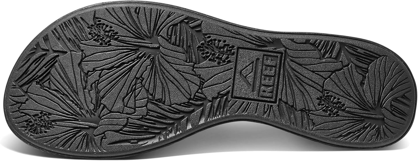 REEF Cushion Cloud Women's Flip Flop Black - Super Soft Molded Footbed, Enhanced Arch Support, Lightweight Water-Friendly Sandals