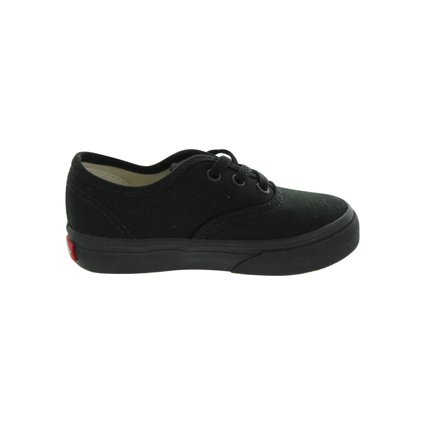 Vans Authentic Classic Canvas Toddler Shoes Black/Black VN | Comfy Padded Kids Sneakers