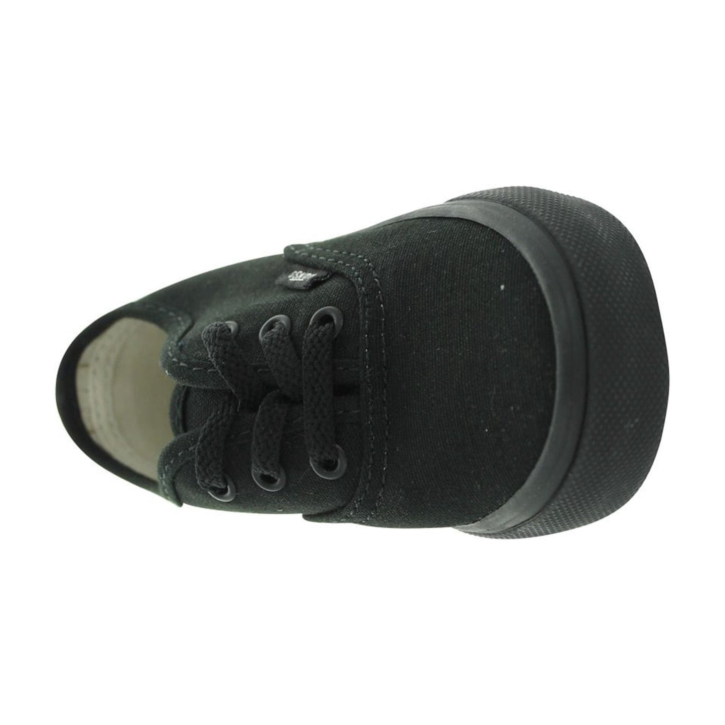Vans Authentic Classic Canvas Toddler Shoes Black/Black VN | Comfy Padded Kids Sneakers