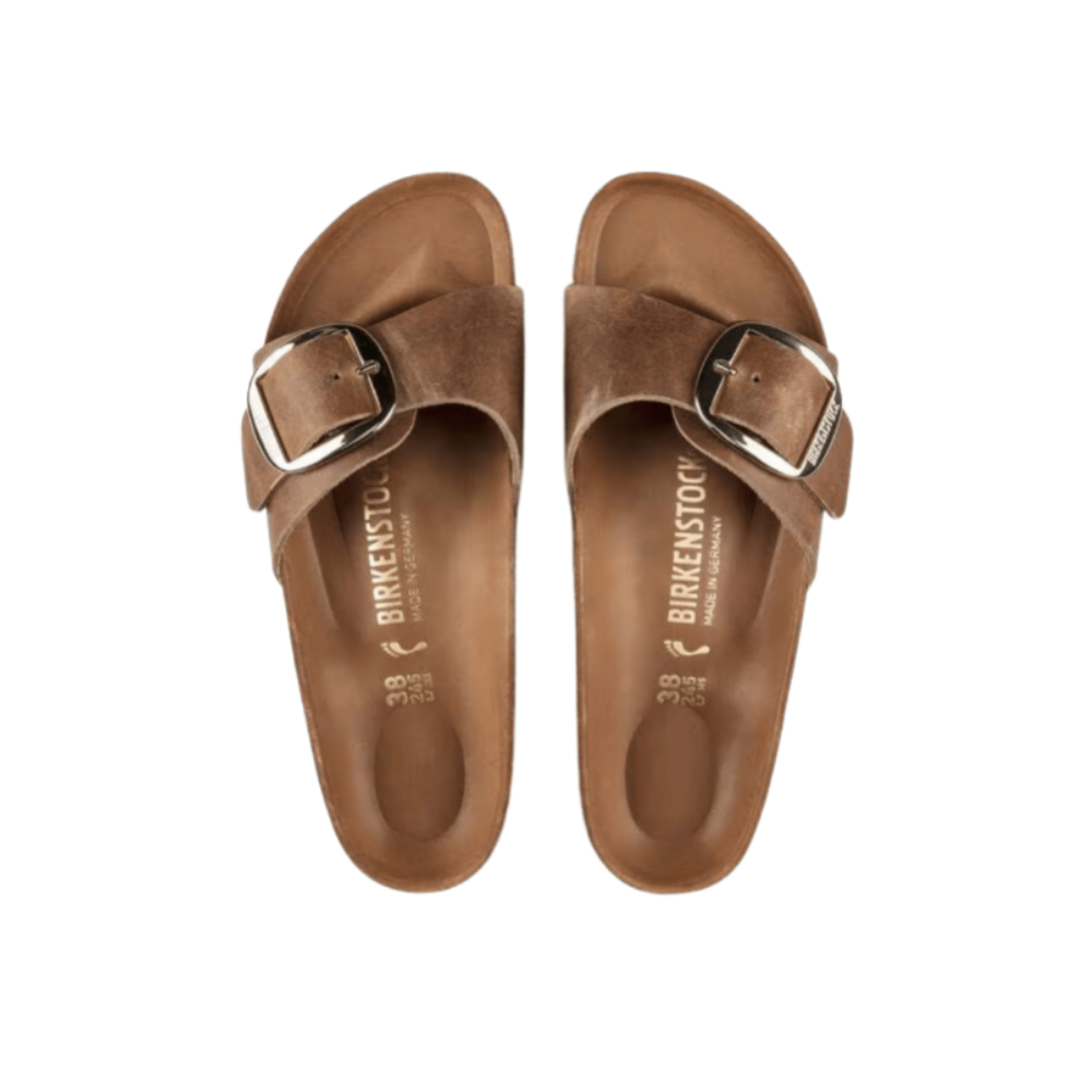 Birkenstock Madrid Big Buckle Sandals – Cognac Oiled Leather - Narrow