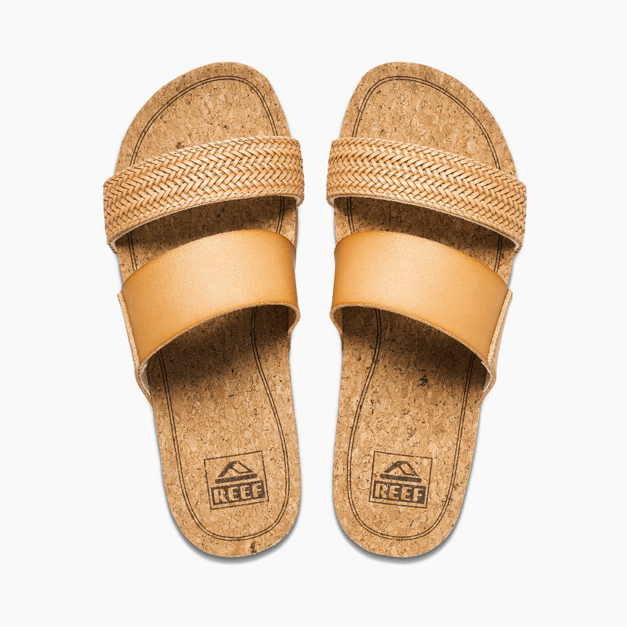 REEF Cushion Vista Hi Women's Platform Sandals – Natural Braid Vegan Leather