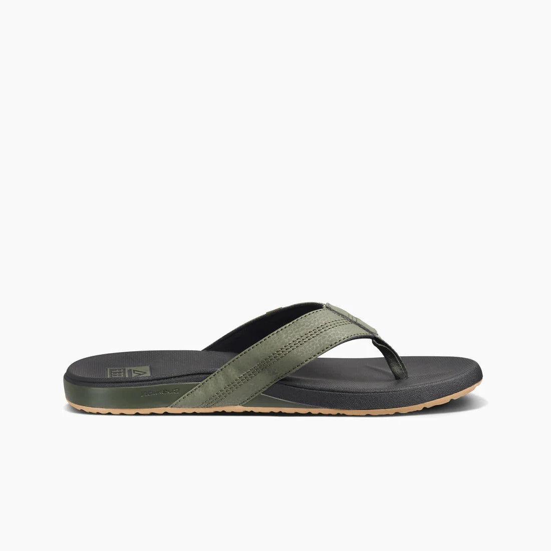 Reef Men’s Cushion Phantom Flip-Flop – Geo Olive, Comfortable, Waterproof & Non-Slip Beach Sandals