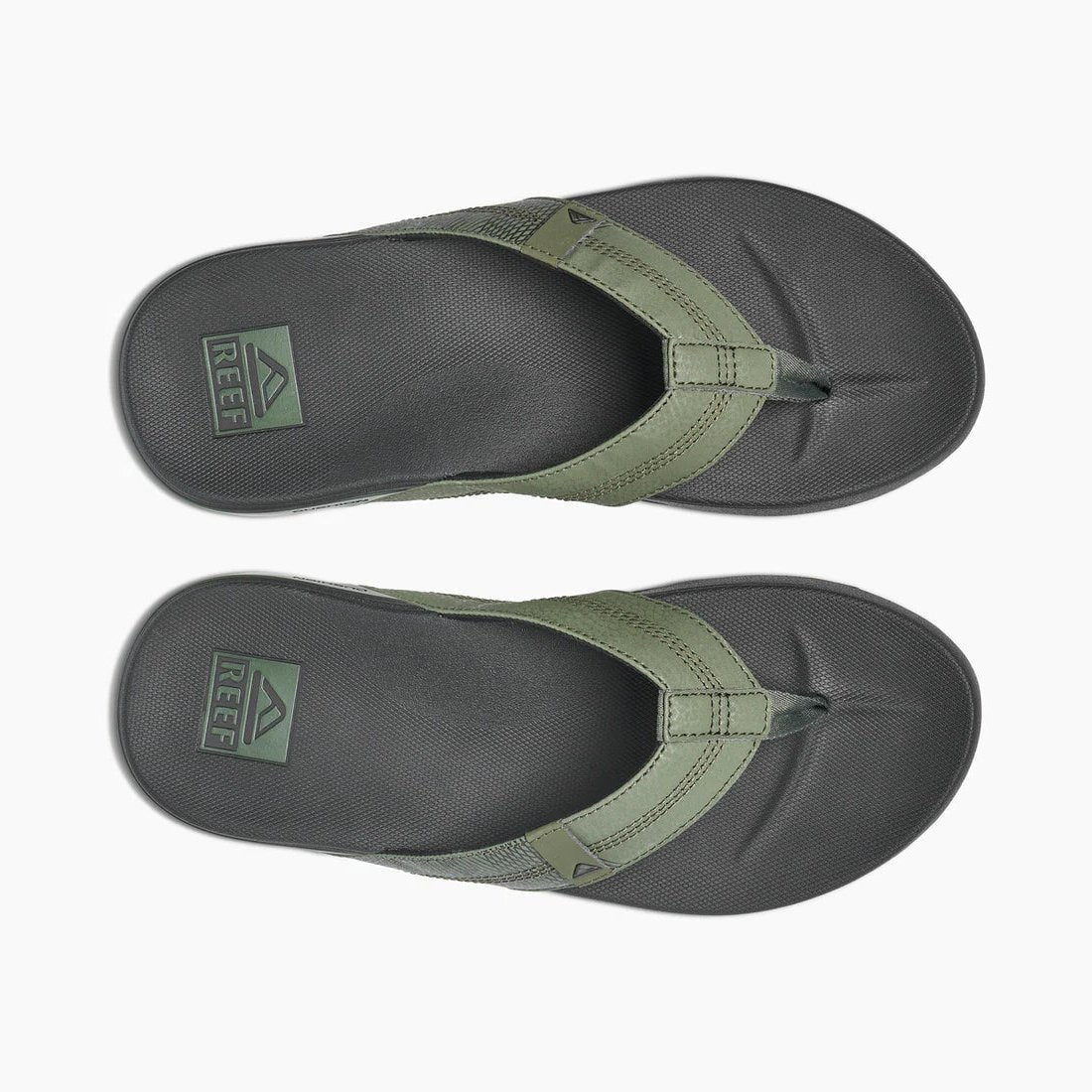 Reef Men’s Cushion Phantom Flip-Flop – Geo Olive, Comfortable, Waterproof & Non-Slip Beach Sandals