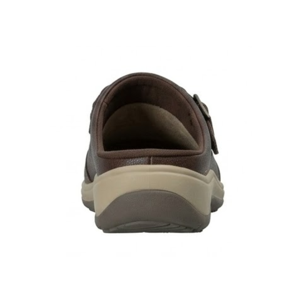 Orthofeet Irma Women's Clog Brown Leather Slip On Comfort Shoes