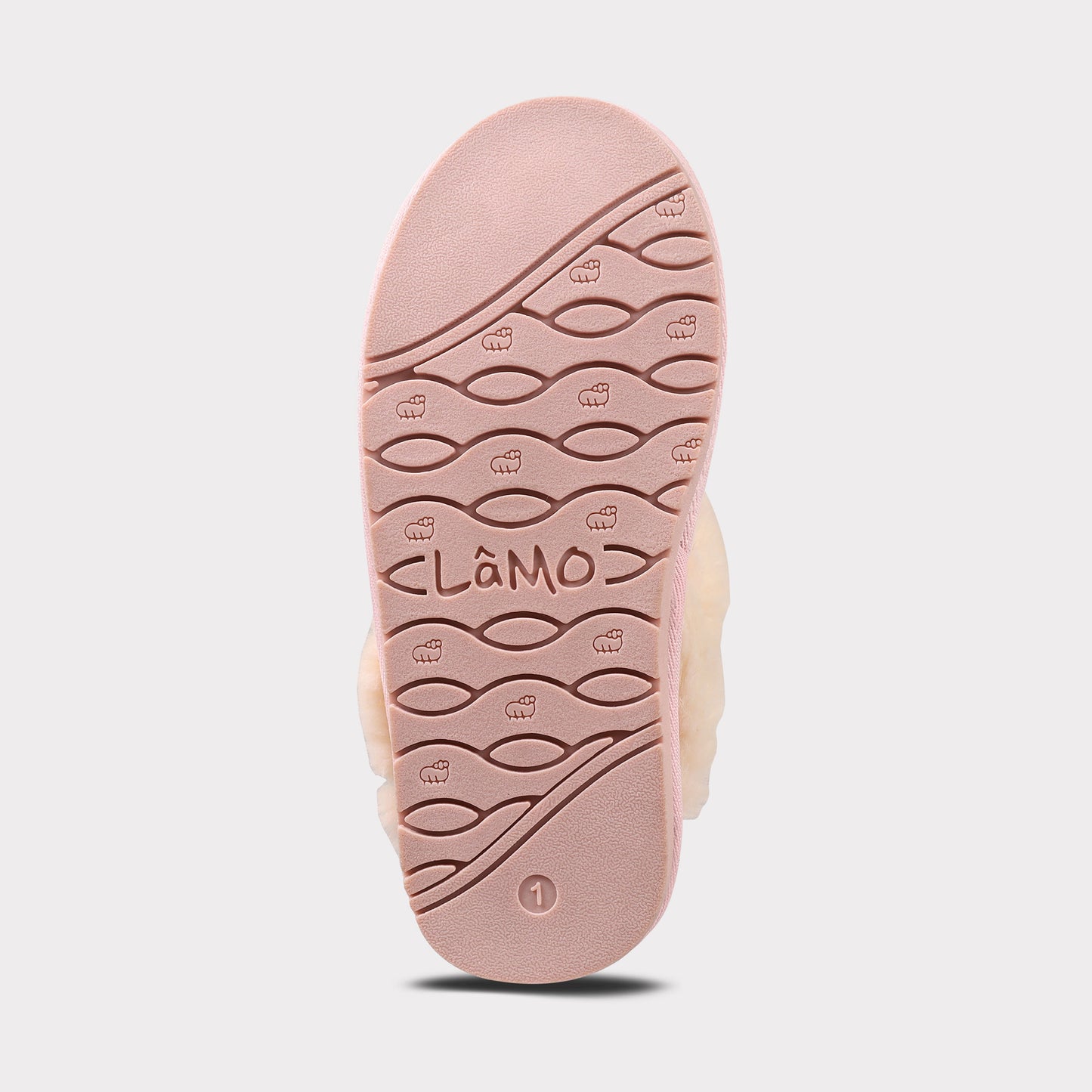 Lamo Lia Youth Girl's Suede Non-Slip, Comfortable & Soft, Pink Slipper