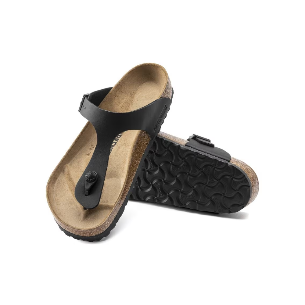 Birkenstock Arizona Gizeh Birko-Flor Thong Sandal - Black 43691-260