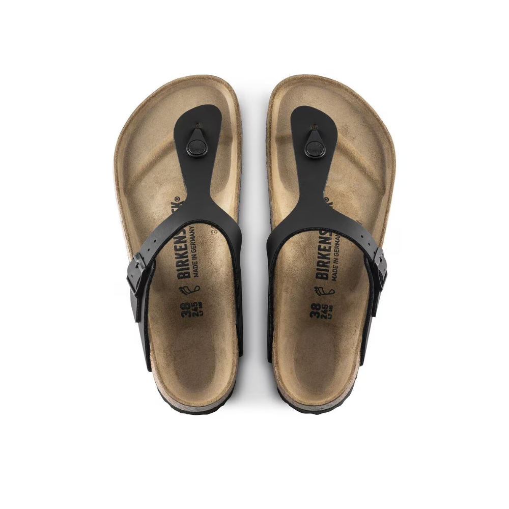 Birkenstock Arizona Gizeh Birko-Flor Thong Sandal - Black 43691-260