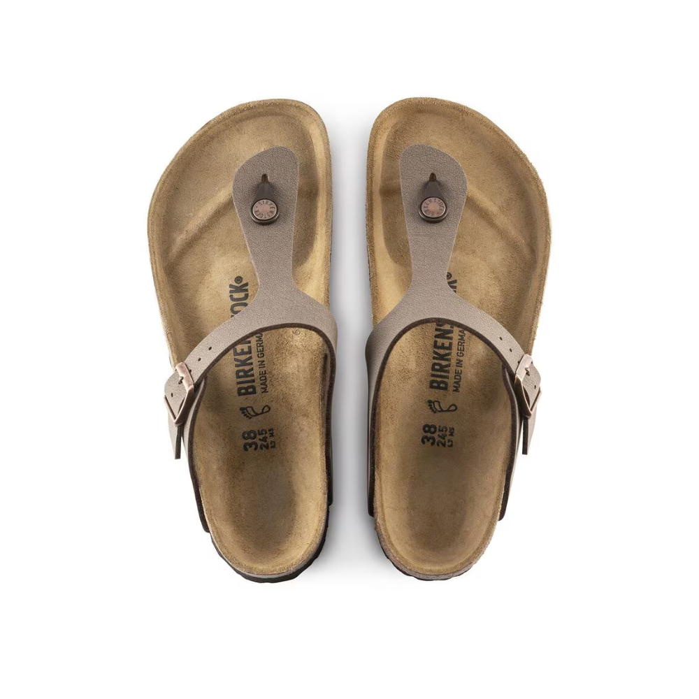 Birkenstock Gizeh – Birkibuc Women's Leather Thong Sandals Mocha 43751