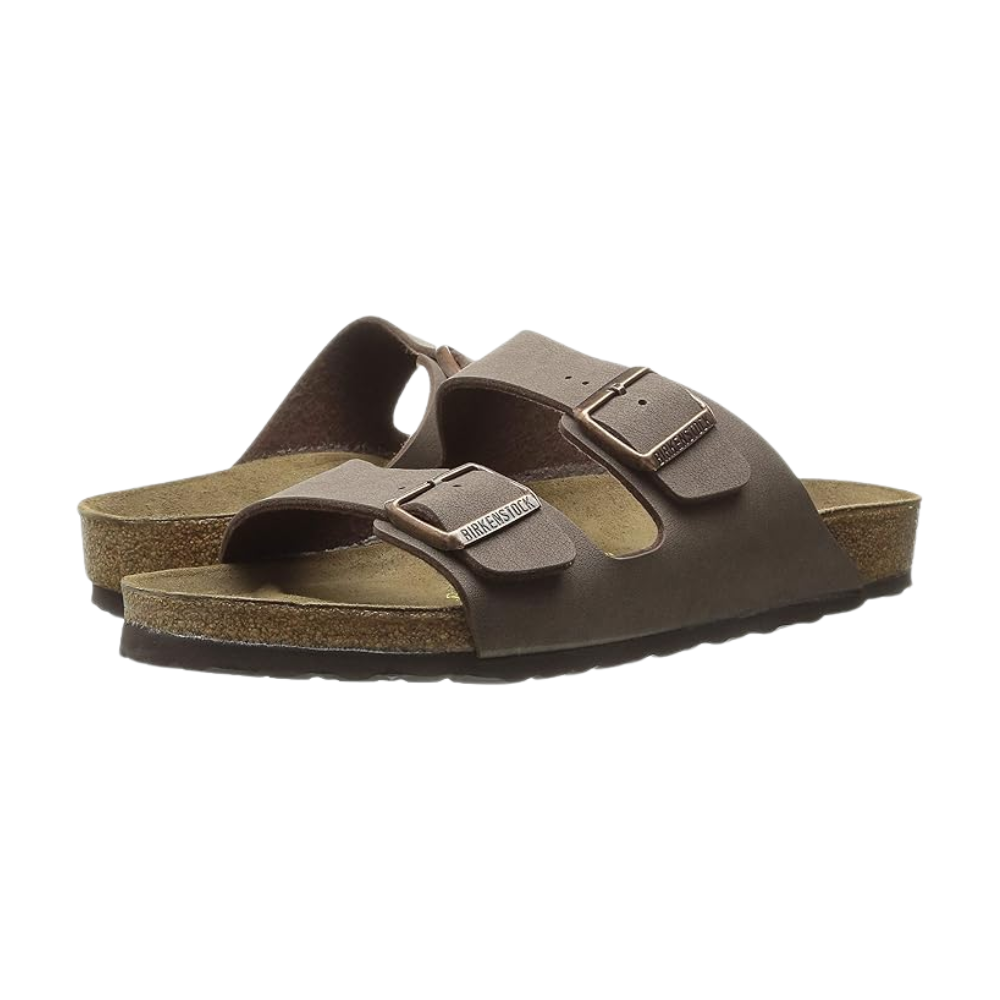Birkenstock Arizona Classic Men's Birkibuc Sandals – Mocha Regular Fit, Iconic Two-Strap Comfort Slides with Contoured Footbed