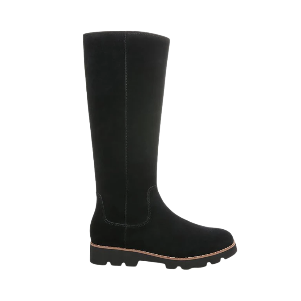 Vionic Women's Gwen Tall Black Suede Waterproof Boots – Orthotic Support, Winter Fashion