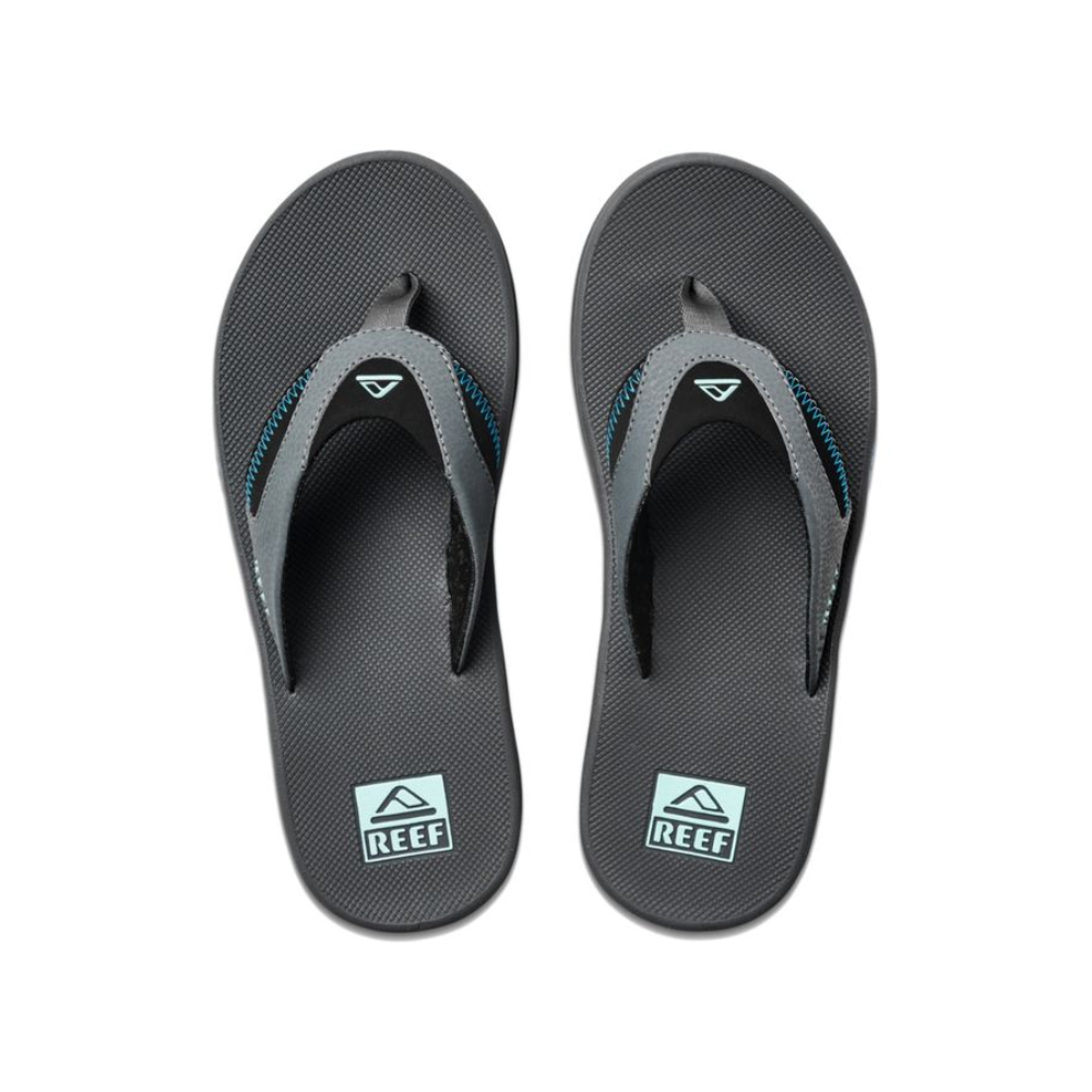 Reef Men's Fanning Bottle Opener Flip Flop Gunmetal/Ocean CJ2911