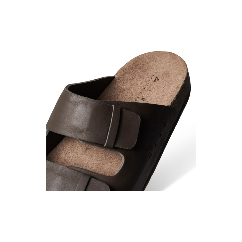 Reef Men's Ojai Two Bar Cushioned Footbed Brown Leather Sandal CJ5525