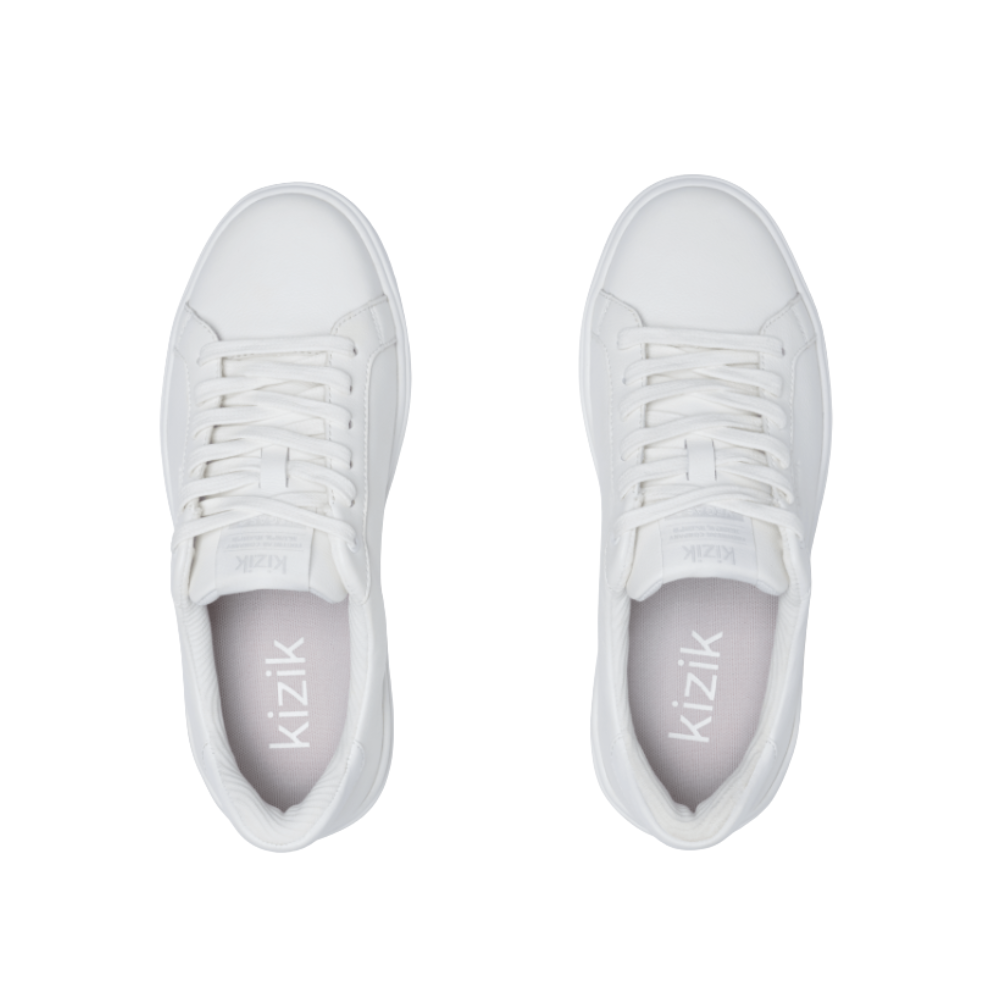 Kizik Women’s Vegas 2 – Hands-Free Leather Sneakers - Bright White