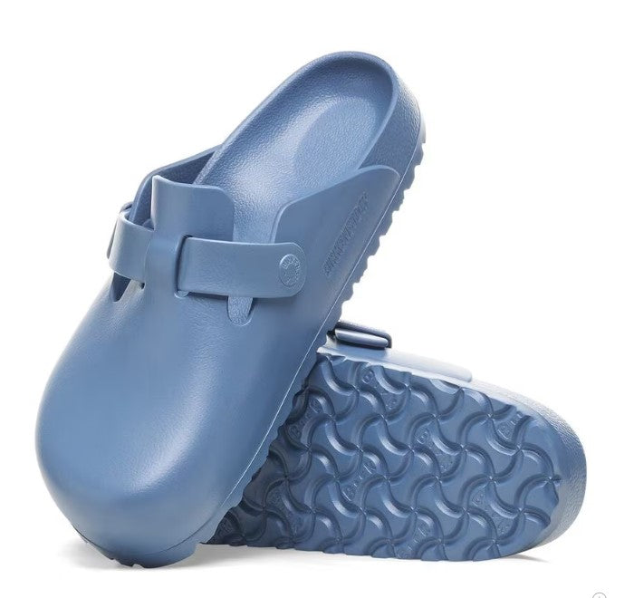 Birkenstock Women's Blue Boston EVA Mule, Elemental blue, Narrow