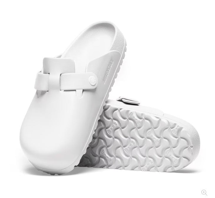 Birkenstock Women's Boston EVA Clog – Lightweight, Waterproof White Slip-On Comfort Shoe