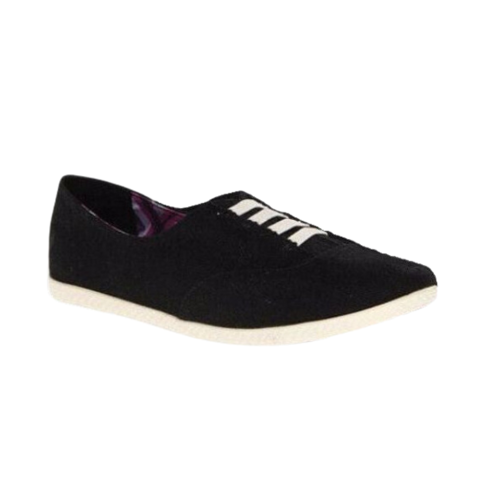 Reef Raindance Women's Comfortable Cushioned Flats, Black/White, Size 8
