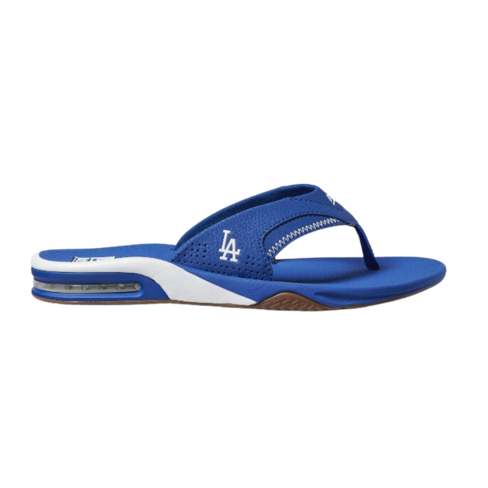 Reef Fanning X MLB Dodgers Flip Flop Sandal Bottle Opener & Superior Arch Support, Blue