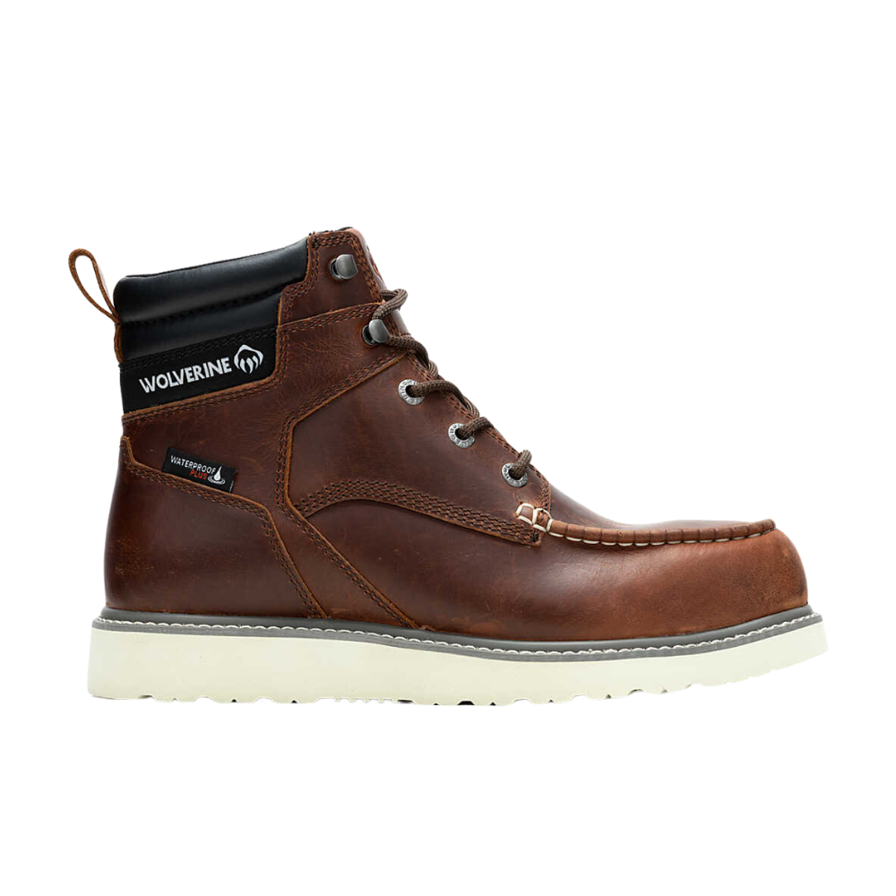 Wolverine Men's Trade Wedge Waterproof Steel Toe 6" Construction Boot – Rust W23117