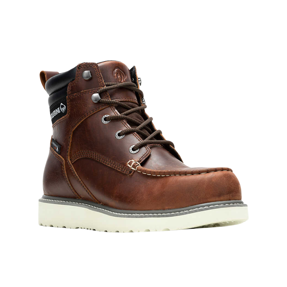 Wolverine Men's Trade Wedge Waterproof Steel Toe 6" Construction Boot – Rust W23117