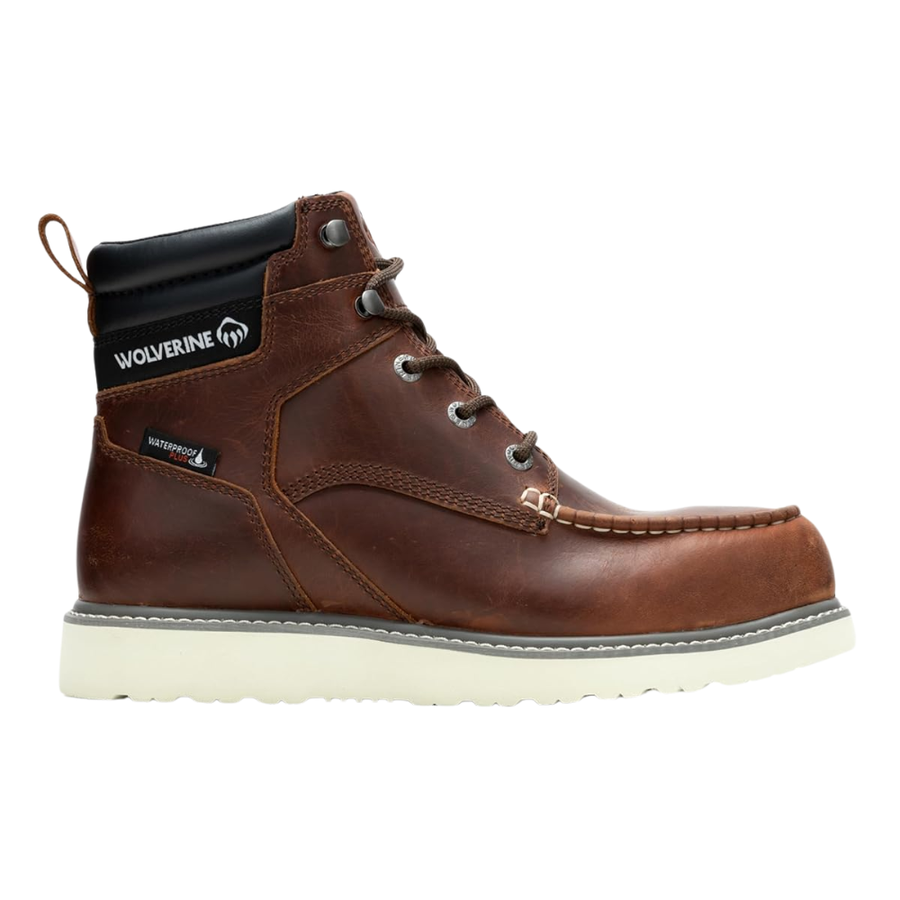 Wolverine Men's Trade Wedge Waterproof Steel Toe 6" Construction Boot – Rust W240006