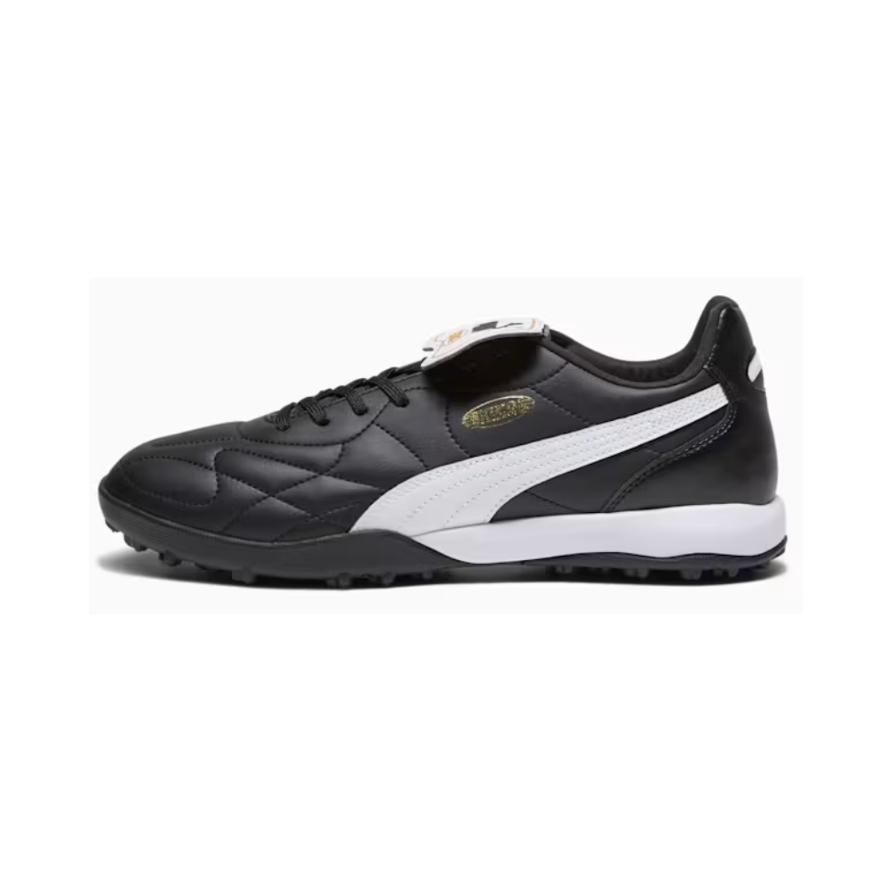 PUMA Men’s KING TOP Turf Training Soccer Shoe – Black/White