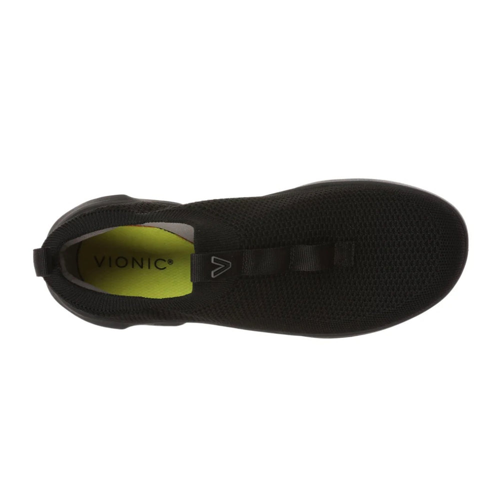 Vionic Women’s Advance Slip-On Black Sneakers – Orthotic Comfort Walking Shoes with Arch Support, Lightweight & Easy On/Off Design