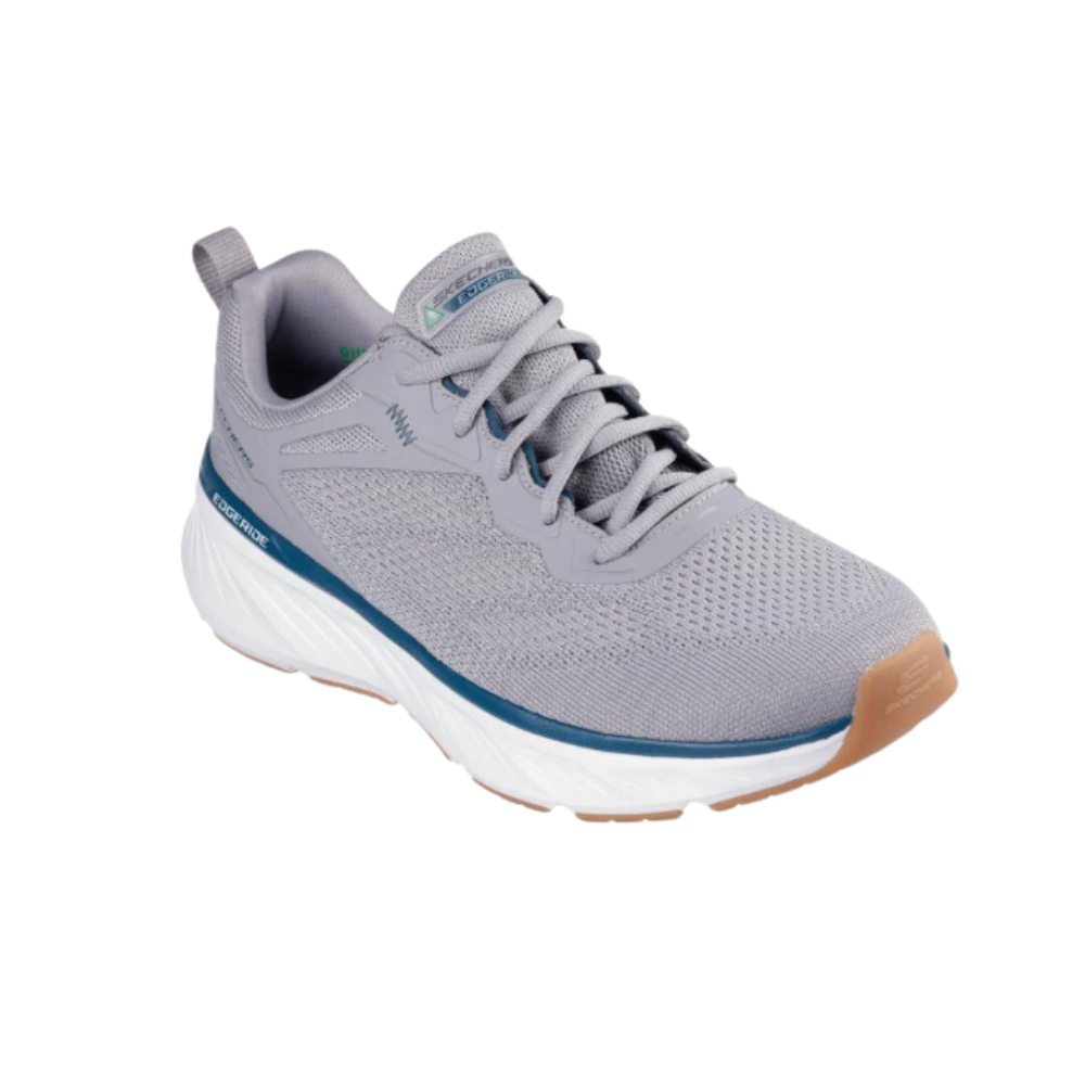 Skechers Men’s Edgeride Exxo Sneaker – Ultra Lightweight Comfort Walking, Workout Shoe, Grey/Turquoise