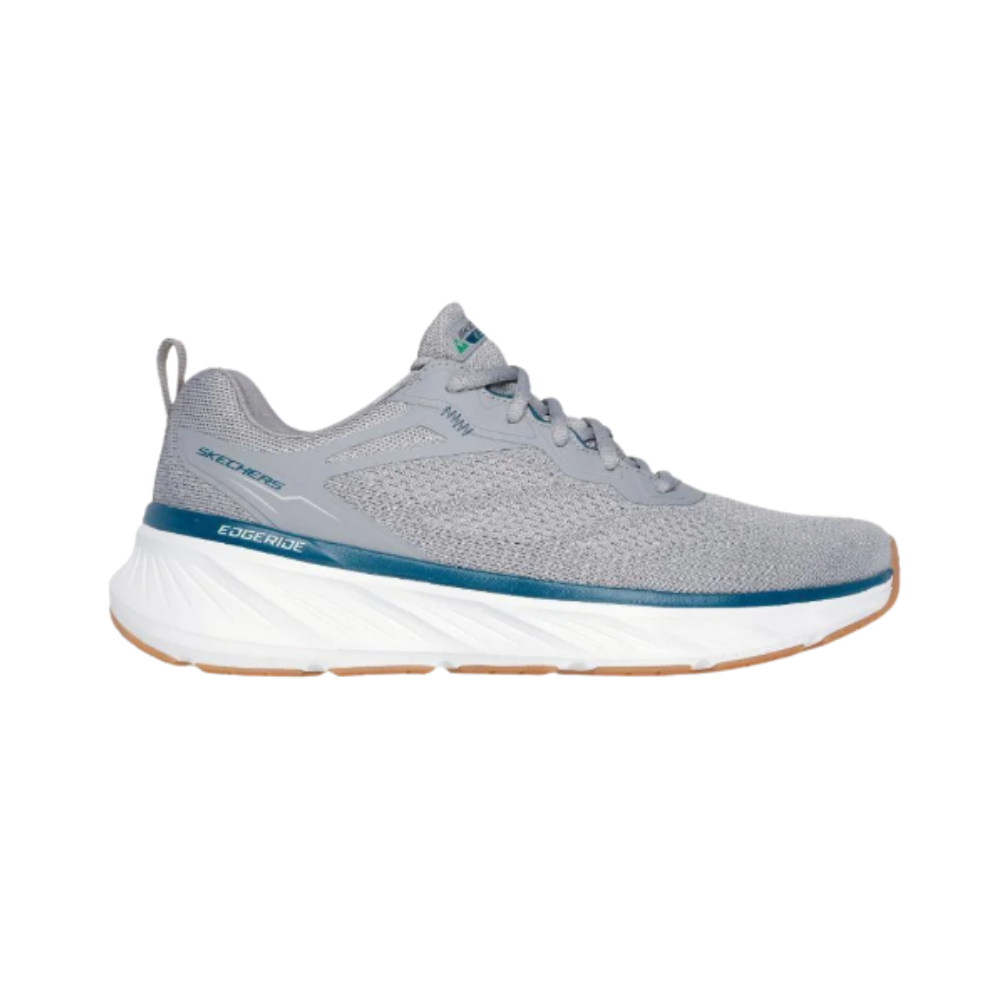 Skechers Men’s Edgeride Exxo Sneaker – Ultra Lightweight Comfort Walking, Workout Shoe, Grey/Turquoise