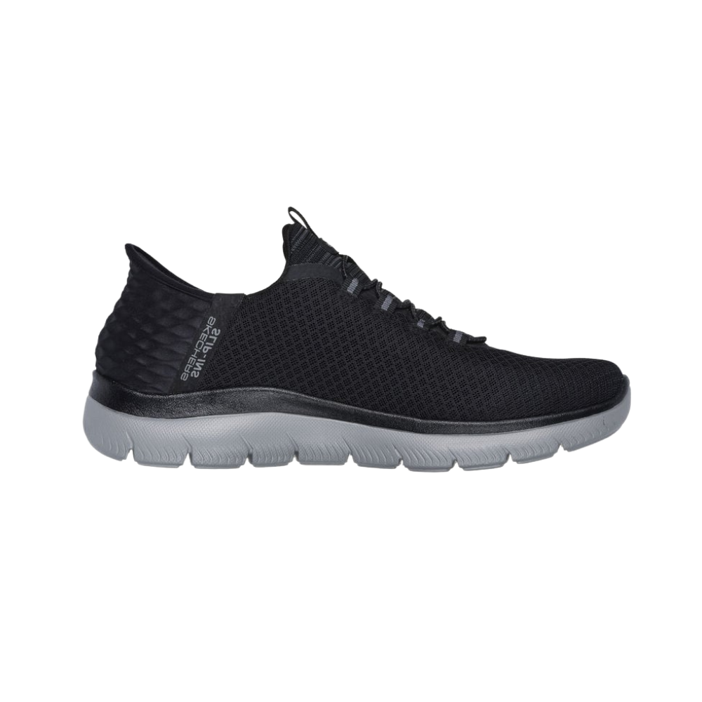 Skechers Men's Summits High Range Hands Free Slip-in Work Shoe, Black/Charcoal, Wide