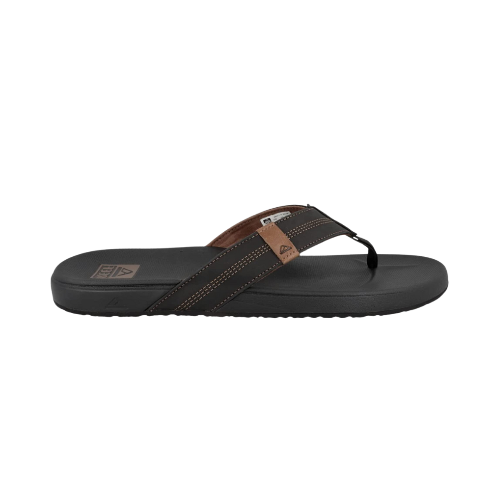 Reef Cushion Phantom LE Leather Men's Flip Flop Coffee/ Black - CI5746