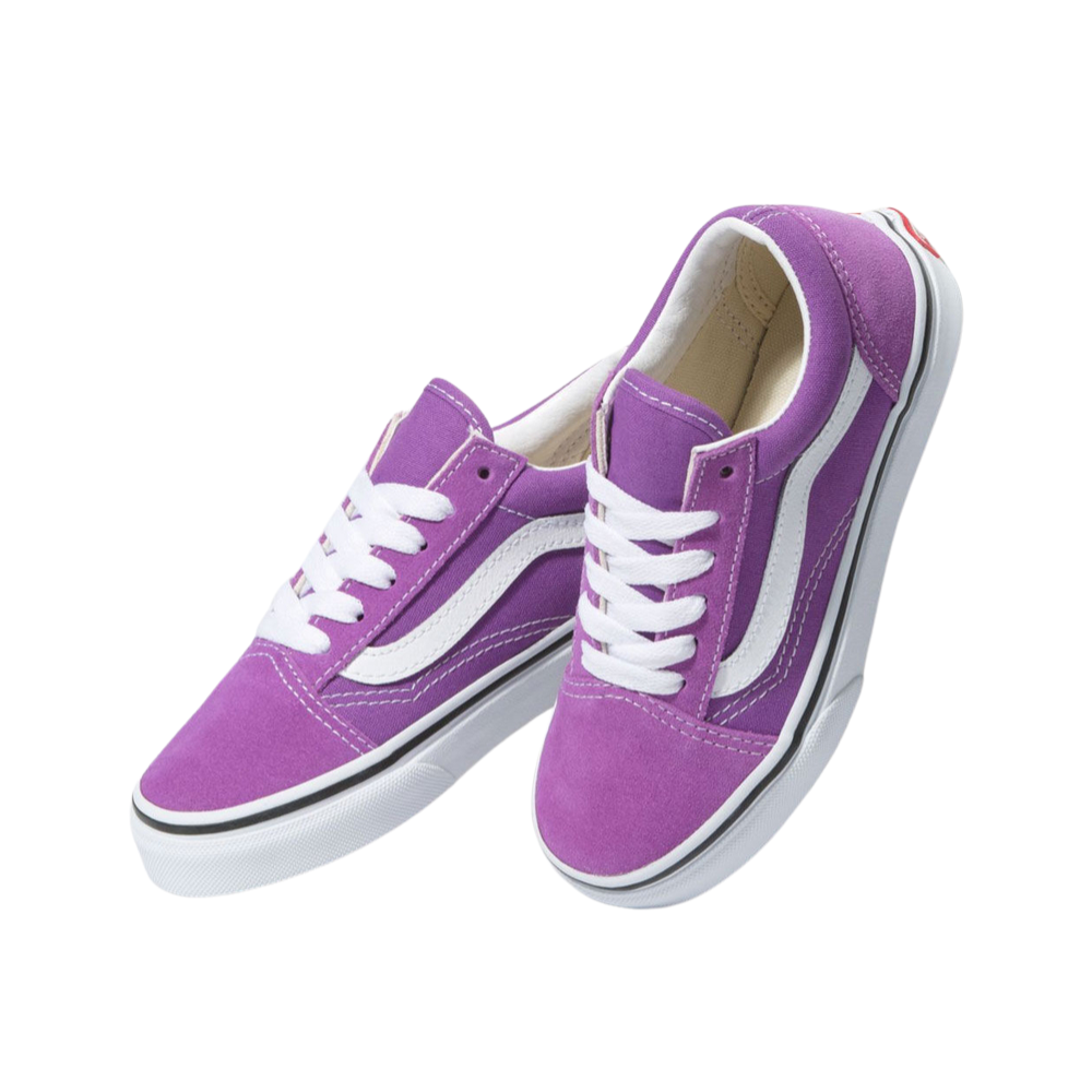 Vans Old Skool Unisex Canvas Skateboarding Sneaker, Dewberry/True White