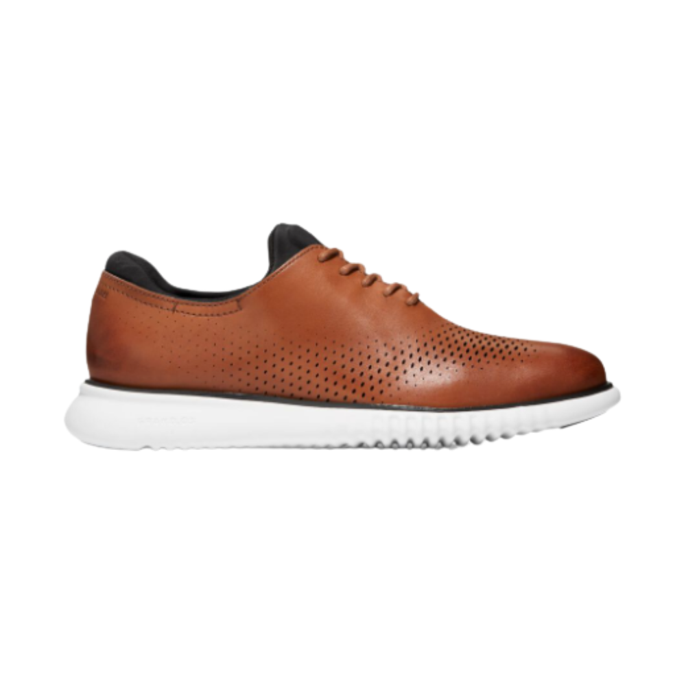 Cole Haan Men's 2.Zerogrand Laser Wing Oxford, Sophisticated, Leather Tan/Ivory, Medium