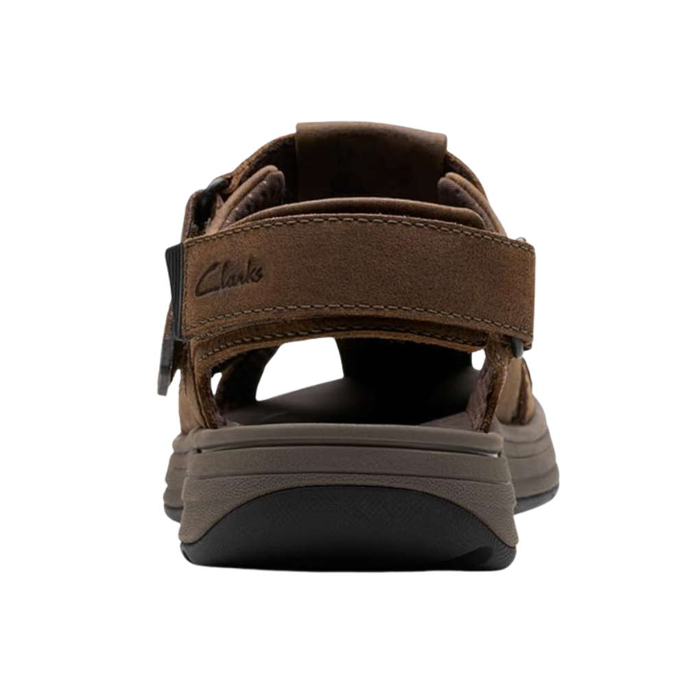 Clarks Men's Saltway Cove Dark Brown Leather Sandals CL-26176899