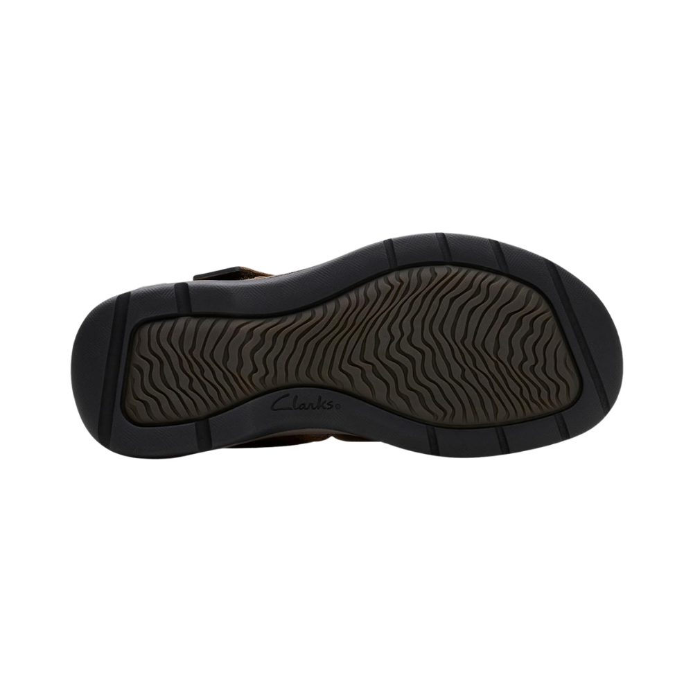 Clarks Men's Saltway Cove Dark Brown Leather Sandals CL-26176899